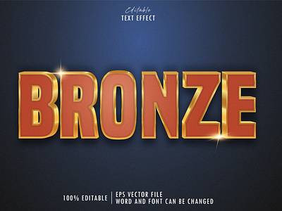 Text effect Bronze