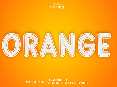 Text Effect Orange