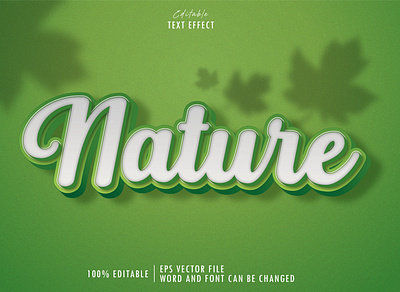 Text Effect Nature app branding design icon illustration logo text effect ui ux vector