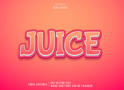 Text Effect Juice app branding design icon illustration logo text effect ui ux vector