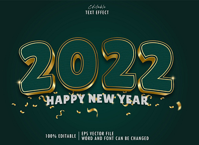 Text Effect 2022 New Year app branding design icon illustration logo text effect ui ux vector