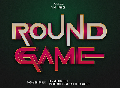 Text Effect Round Game app branding design icon illustration logo text effect ui ux vector