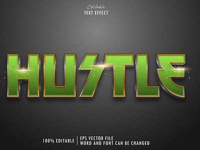 Hustle text effect premium