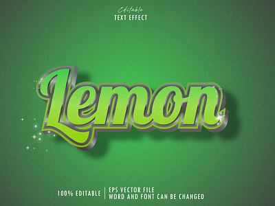 Lemon text effect premium