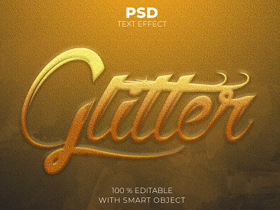 Glitter editable text effect Premium Psd illustration