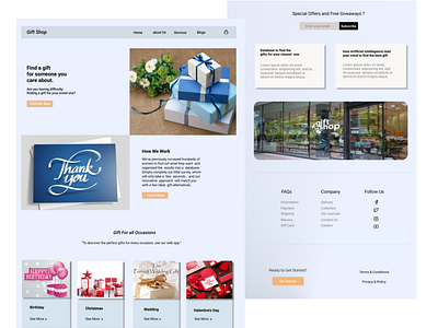 Gift Shop Landing Page