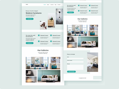 Furniture Landing Page Website UI 3d animation app branding dashboard design furniture app graphic design illustration landing pages logo motion graphics online furniture landing page online shop store design ui ui design visual design web application design web design