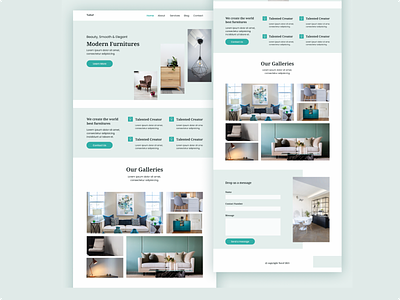 Furniture Landing Page Website UI