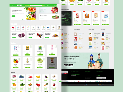 Grocery Website design grocery landing page ui ui ux ui ux design web website