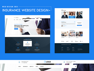 UI Design For Insurance Website branding design figma graphic design logo ui uiux user interface ux web design web development web ui website ui