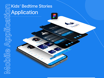 Bedtime Stories - Mobile App UI adobe xd branding design designs figma graphic design illustration illustrator logo photoshop portfolio ui ui designer ui ux user interface ux vector
