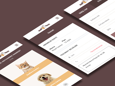 Mobile Screens cat checkout design dog interface mobile pet pet app ui ux
