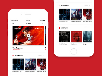 Movie App Concept app ios list mobile movie ui