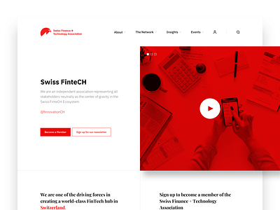 Swiss Fintech Website design landing page ui ux web