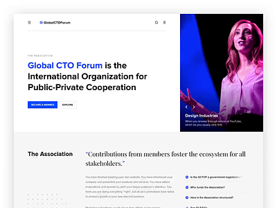 Global CTO Forum Landing Page Animation animation design landing landing page one page ui ux web website