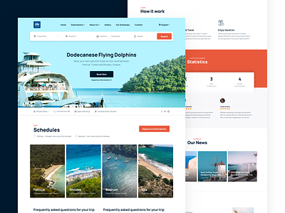 Ferry Ticket Website Homepage — 12fd.gr design ferry ferryboat filter landing page product design search ticket ui ux web design website