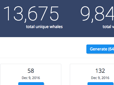 Whales Manager dashboard ui ux
