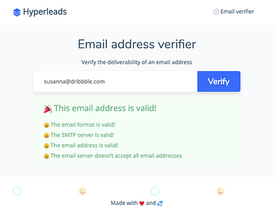 Hyperleads.io | Email verifier email verifier emojis hyperleads ux