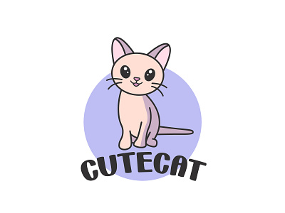 CUTECAT LOGO cute cute cat cute cat logo cute logo cute mascot logo graphic design logo mascot logo