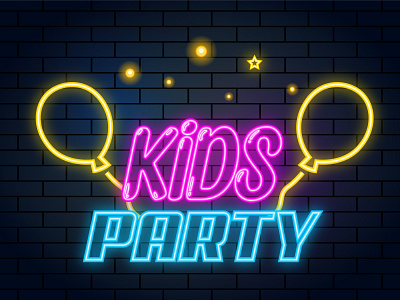 KIDS PARTY LOGO by Sarwar on Dribbble