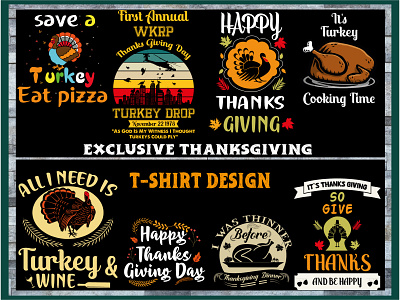 EXCLUSIVE THANKSGIVING DESIGNS appreal design branding christmas t shirt design design graphic design illustration pod printing design t shirt t shirt design thanksgiving tshirt vector