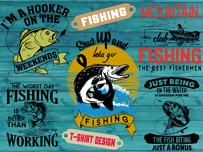 Fishing T-shirt Design appreal design branding christmas t shirt design design fishing graphic design illustration pod vector