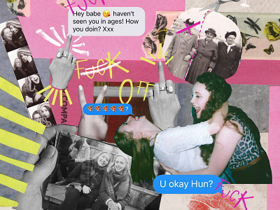 The DeBrief: Friendship 20s collage collageart editorial editorial illustration friendship illustration photomontage