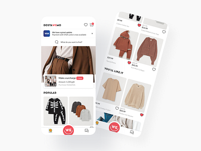 Dostawemo - Shopping App app app design clean design e commerce e shop ecommerce ios mobile mobile app mobile ui product shop ui user interface ux