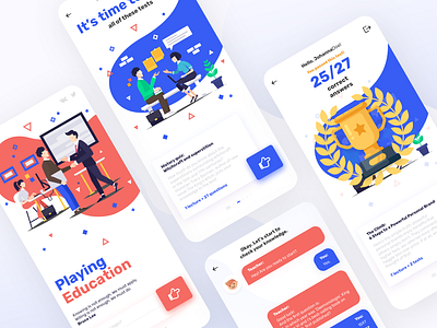 E-Learning in simple way🧐 app app design application design illustration interface ios ui user interface