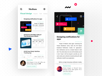 Medium.com 👀 app clean design interface medium minimal mobile news news feed ui user interface ux