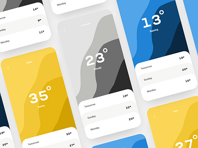 Daily UI: #037 Weather app dailyui design product design ui userinterface ux weather weather app weather forecast yellow