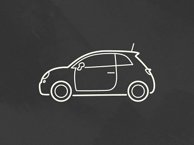 Fiat 500 car fiat outline simple
