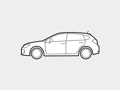 Subaru Impreza car illustration impreza