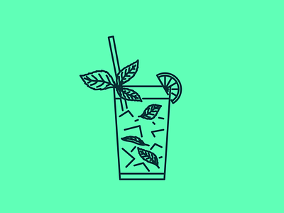 Mojito cocktail illustration illustrator mojito monoweight refreshing summer