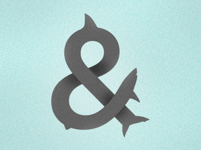 Ampersandshark ampersand nomnomnom shark typography