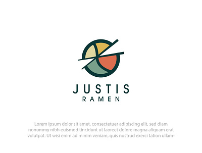 Justis Ramen !! design icon illustration logo minimal logo vector