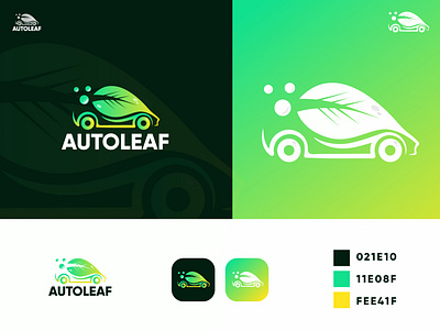 AutoLeaf !! auto branding design icon illustration leaf logo minimal logo minimalistic logo vector