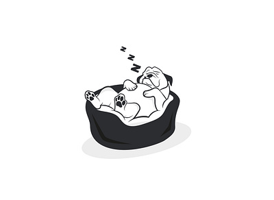 Sleeping Dog <3 doglogo illustration logo mascotlogo