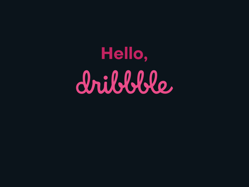 Hello Dribbble after effects animation dribbble first shot first shots hello hello dribbble