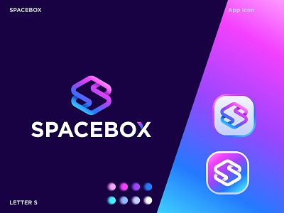 Spacebox logo design box brand identity branding crypto crypto blockchain cryptocurrency graphic design icon illustration letter s logo logo design logos logotype mark nft nft metaverse s logo usa vector