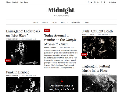 Midnight - A Magazine Style Theme