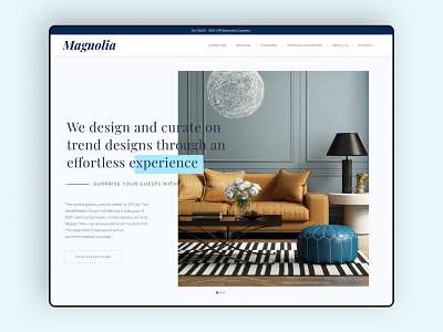 Magnolia Website concept design minimal uxdesign website