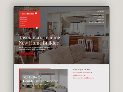 Tassie Homes Website classy concept real estate uxdesign website