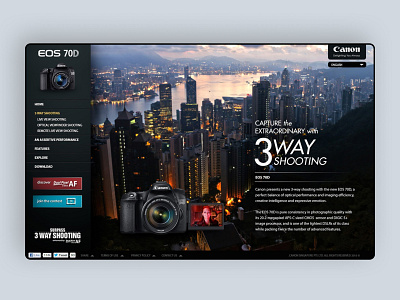 Canon 70D concept uxdesign website