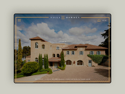 Villa Howden Website accomodation classy concept concept design ux design uxui web