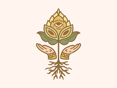 Logo «Flower» branding design graphic design illustration logo procreate vector vintage vintage vector