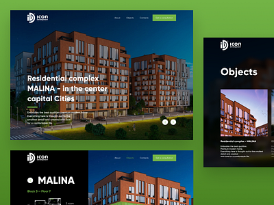 ICON — Development Company corporate site building design development realestate ui ui design uiux ux ux design web