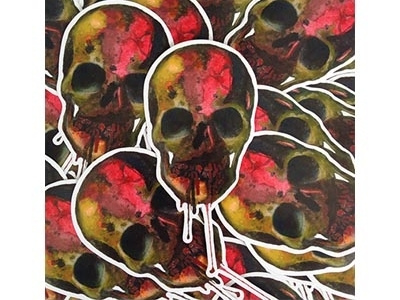 Zombie Final Vinyl halloween horror jak prints skull sticker vinyl watercolor zombie