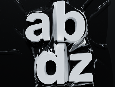 abdz. wrapped 3d blender3d typography