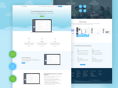 Landing Page "CRM System" crm dashboard interface landing product task tushit ui ux web website